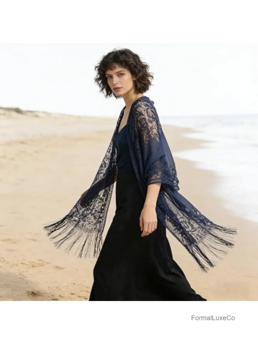Lace Floral Shawls & Wraps for Women Evening Wedding Bridal Scarf